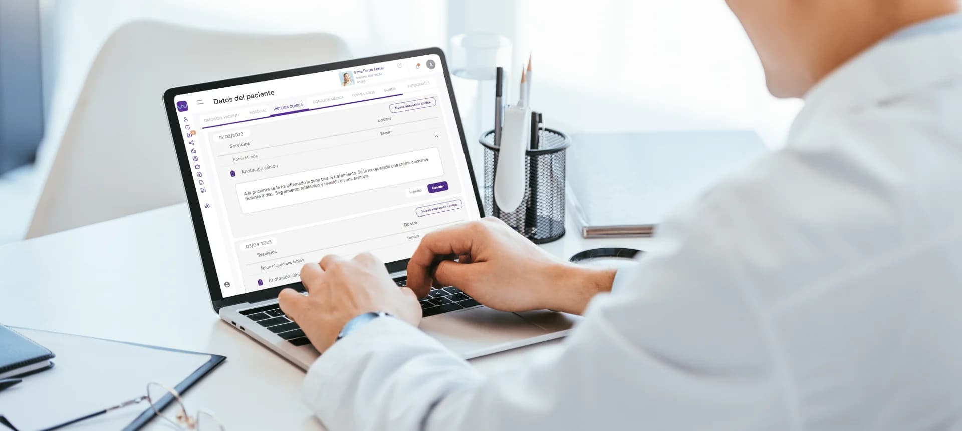Software de anotaciones para medicina estética